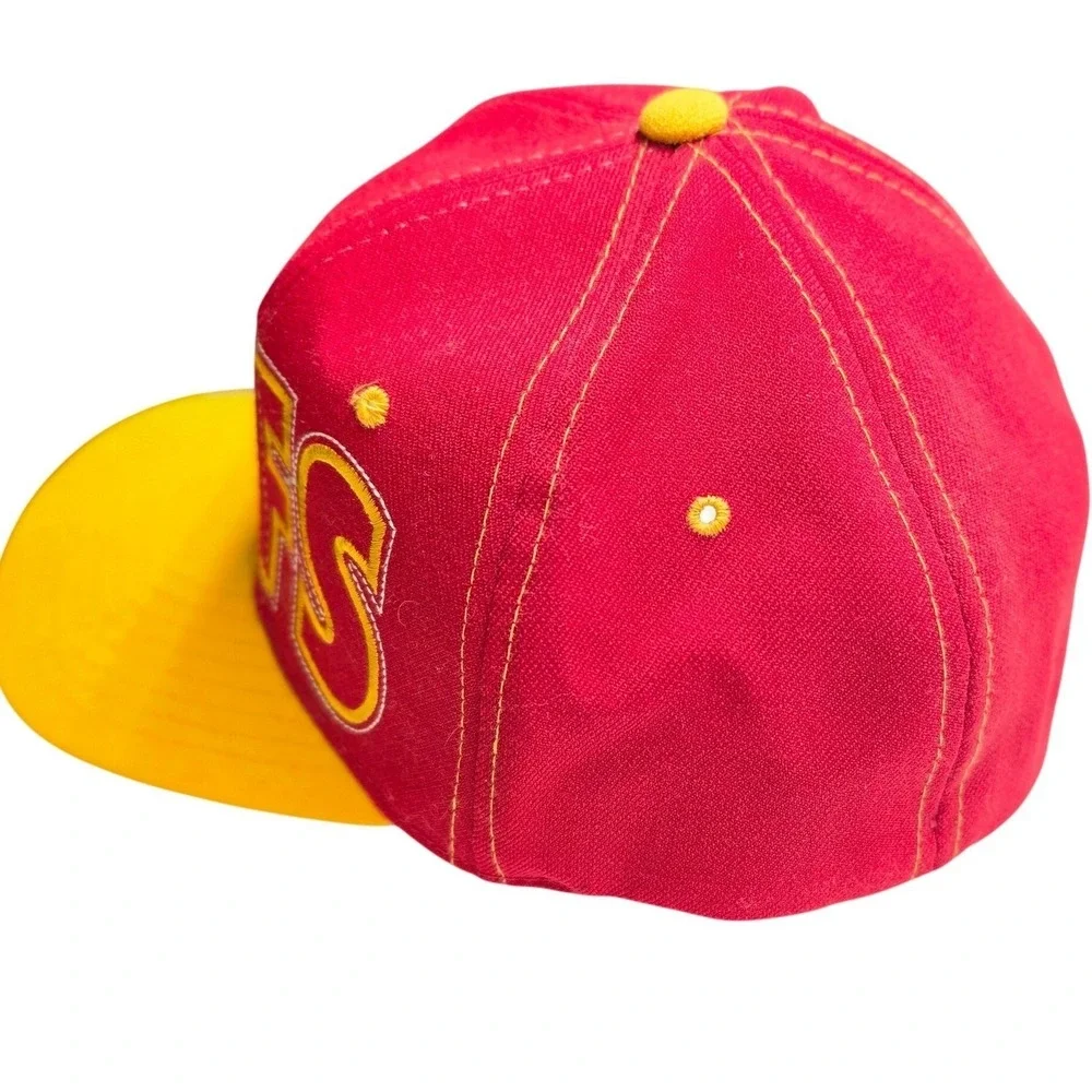 Starter Starfit Kansas City Chiefs Hat Red Yellow NFL Fitted Cap Size 2 7-7 3/4